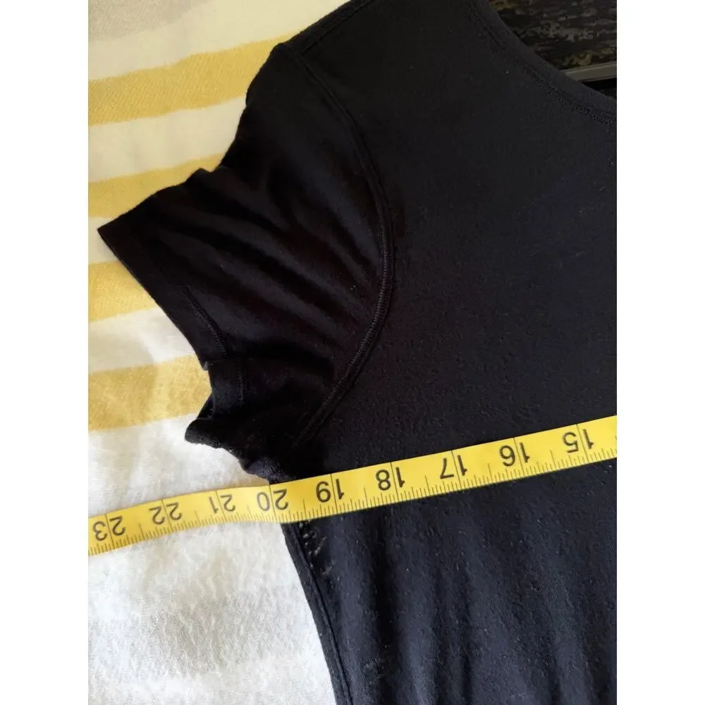 Lululemon Round Two Tee Burnout Womens Gathered Sides Shear T Shirt